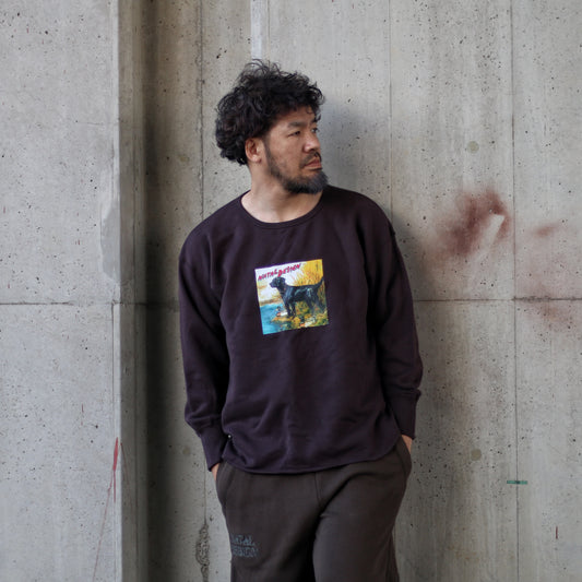 BRUSHED COTTON LONG SLEEVE CREW "Lil Guardian"