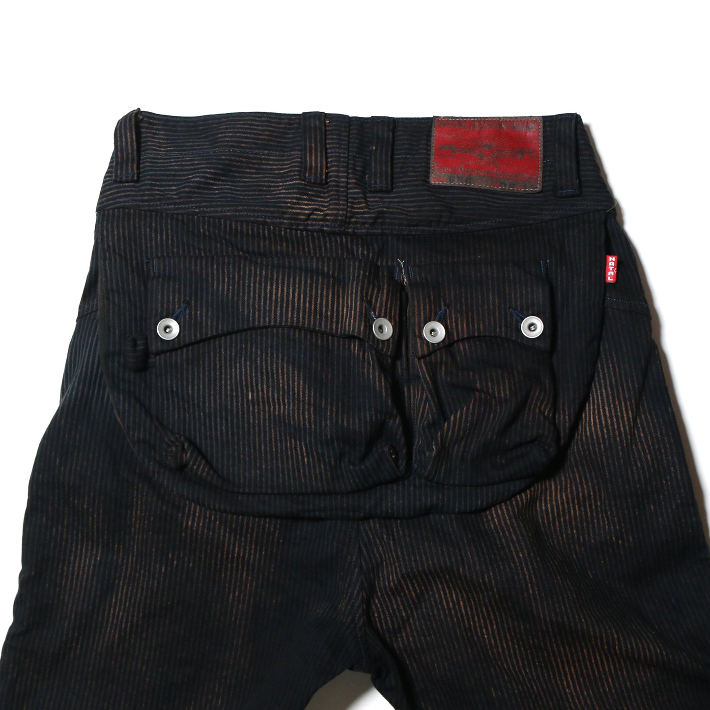 NATAL DESIGN × D.Y.E G55 Sarouel Flap Denim Pants